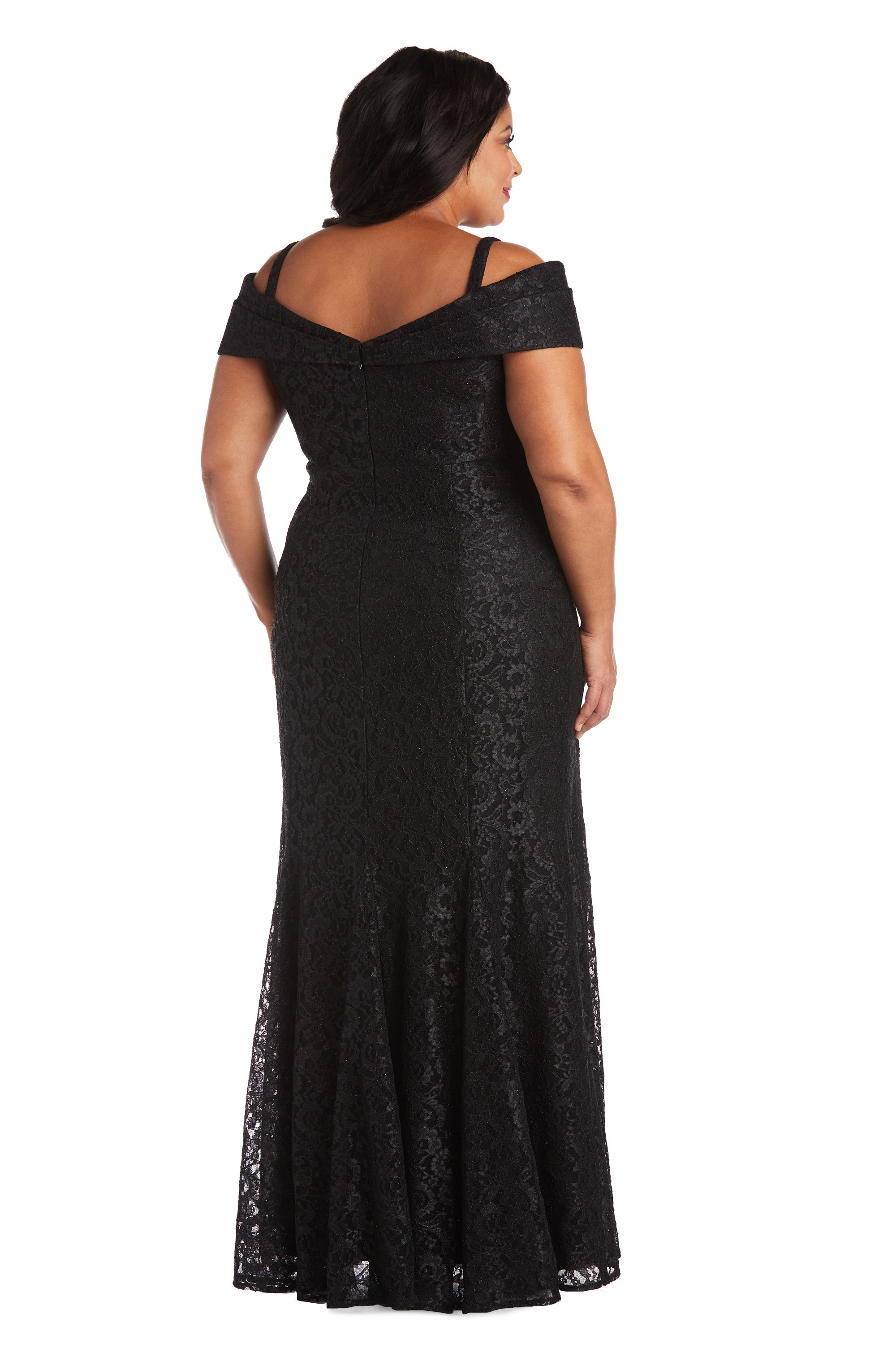 chinese dress ladies R & M Richards Women's Glitter Lace Long Dress, 22 W